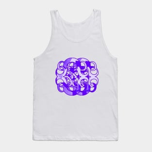 Purple and white graphic print Tank Top
